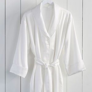 White Monique Lhuillier Felicity Robe - Pottery Barn